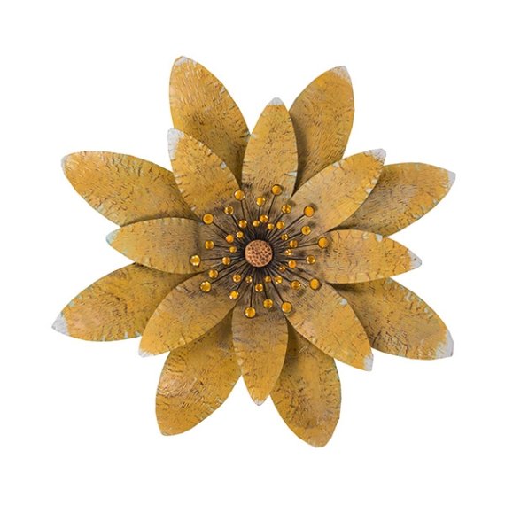 Настенное металлическое украшение Цветок 73х73 см