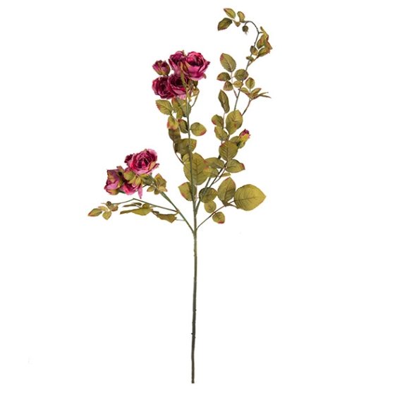 Искусственная Роза кустовая розовая 95 см