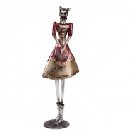 Статуэтка металлическая Кошка в платье 65х21х14 см