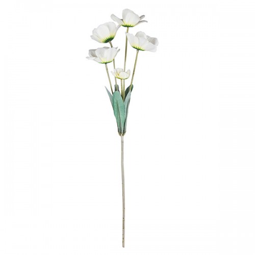 Цветок искусственный Анемоны белые 70 см