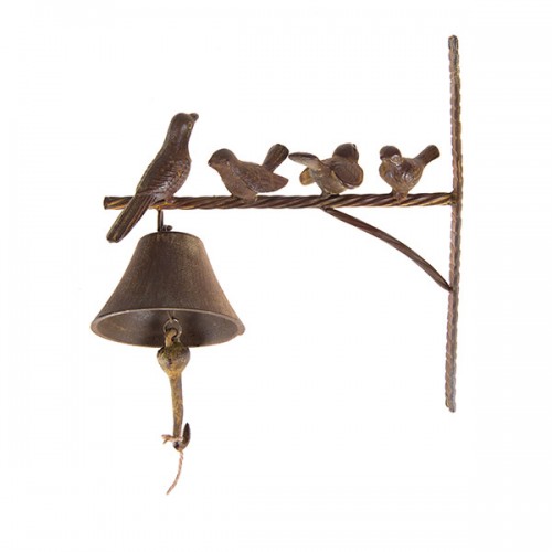 Колокольчик с птицами металлический 38х30х12 см