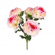 Букет из искусственных розовых роз 50 см