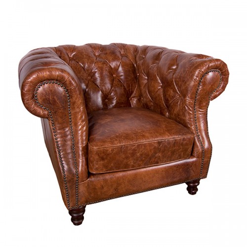 Кресло AY Lazzaro кожаное 110х100х80 см