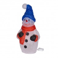 Новогоднее украшение Снеговик с гирляндой 60 см
