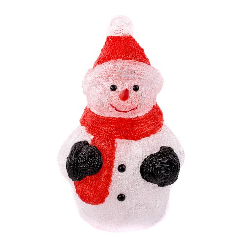 Новогоднее украшение Снеговик с гирляндой 60 см