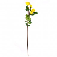 Цветок искусственный ветка розы 70 см