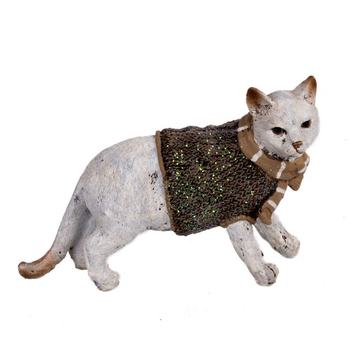 Статуэтка Кот в свитере 11х17х6см