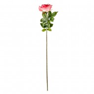 Роза искусственная розовая 80см