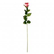 Роза искусственная розовая 60см