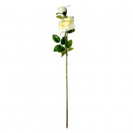 Искусственная ветка розы белая 80 см