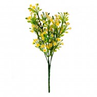 Зелень искусственная с желтыми цветами 34 см