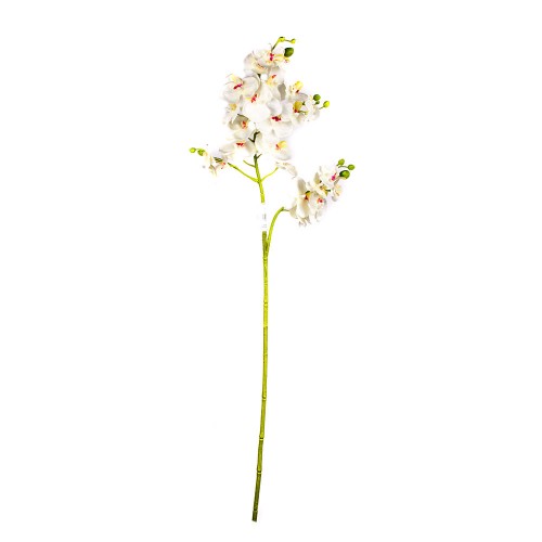 Цветок искусственный Орхидея белая 72 см