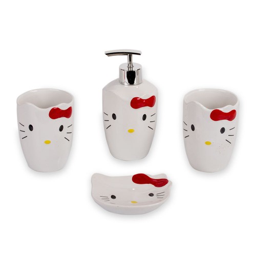 Набор аксессуаров для ванной Кошка 4 предмета