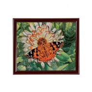 Алмазная мозаика "Бабочка на цветке" 40х50 см