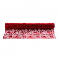 Сетка декоративная упаковочная флористическая красная  Рулон 48 см 4,5 м