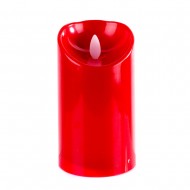 Свеча красная на батарейках 8х14 см