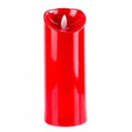 Свеча красная на батарейках 8х20 см