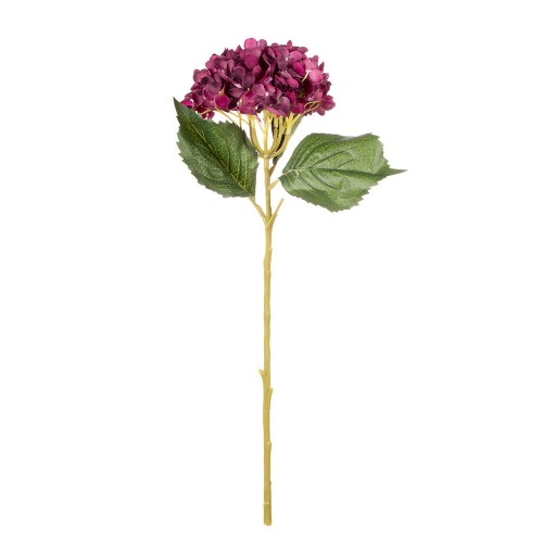 Цветок искусственный Гортензия бордовая 50 см