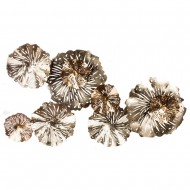 Настенное металлическое украшение Цветы 116х61 см