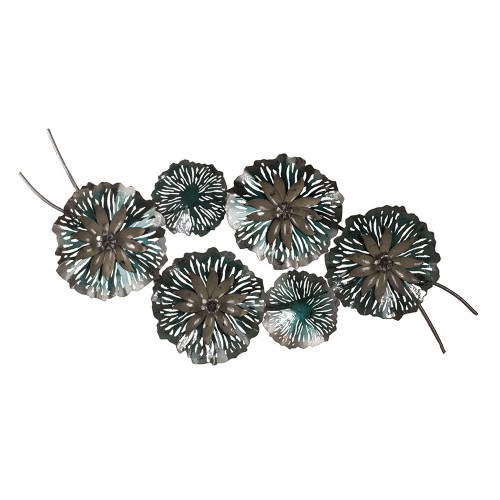 Настенное металлическое украшение Цветок 123х60 см