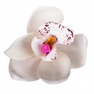 Искусственная головка Орхидеи «Белая» 7 см