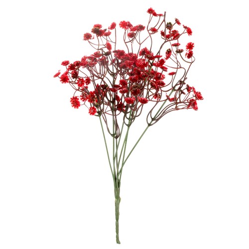 Цветок искусственный красная Гипсофила 35 см
