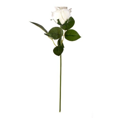 Цветок искусственный  Роза белая 37 см