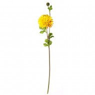 Цветок искусственный желтая Георгина 60 см