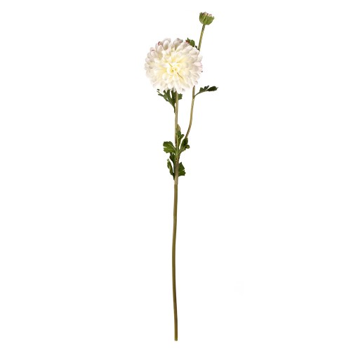 Цветок искусственный белая Георгина 60 см