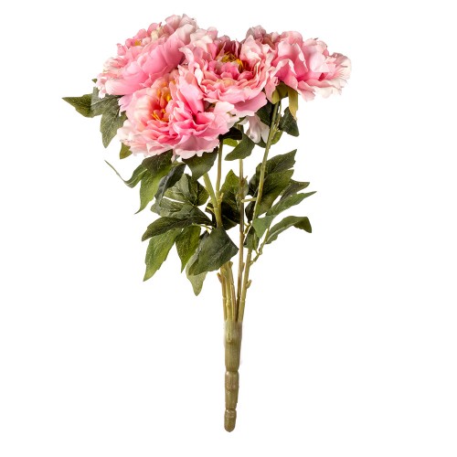 Букет из искусственных розовых Пионов 52 см