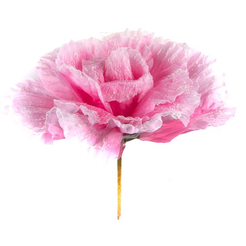 Искусственная головка розы «светло-розовая» 75 см