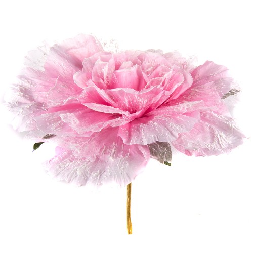 Искусственная головка розы «светло-розовая» 55 см