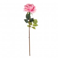 Цветок искусственный темно розовая Роза 68 см