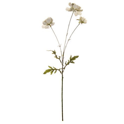 Цветок искусственный белая Скабиоза 62 см