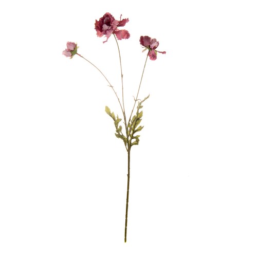 Цветок искусственный светло-пурпурная Скабиоза 62 см
