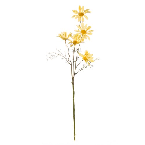 Цветок искусственный желтая Ромашка 52 см