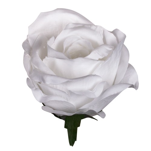 Искусственная головка розы «белая» 10,5 см