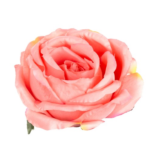 Искусственная головка розы «розовая» 13 см