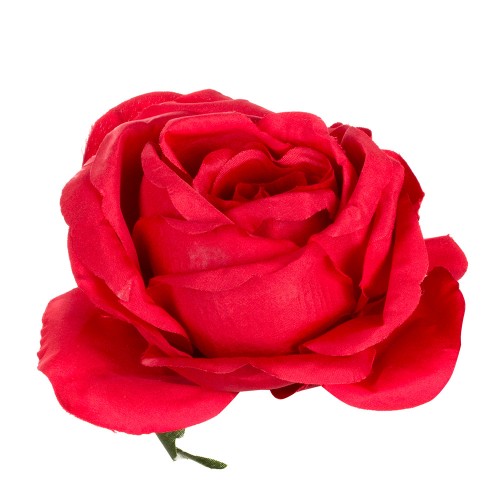Искусственная головка розы «темно-розовая»  13 см