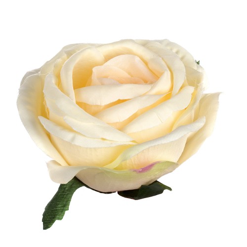 Искусственная головка розы «цвета шампань»  13 см