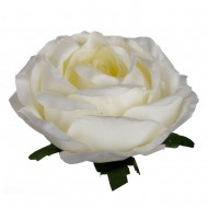 Искусственная головка розы «белая» 13 см