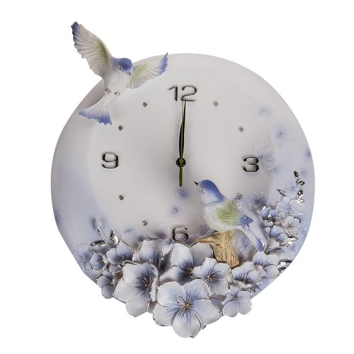 Часы настенные Цветы и птицы 42х39х2 см