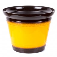 Горшок пластиковый для цветов желтый 38х30 см