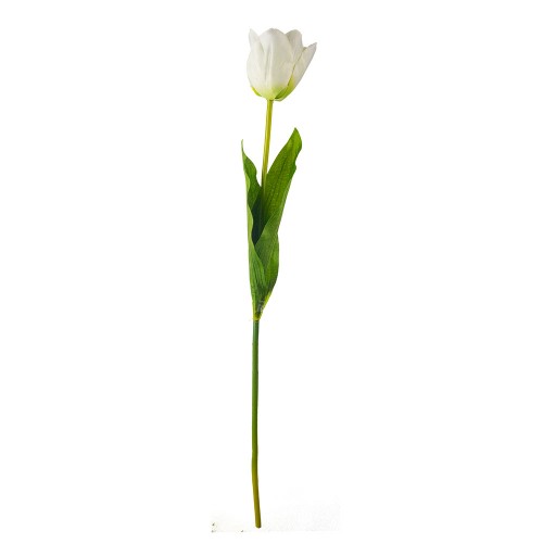 Цветок искусственный Тюльпан белый 57 см