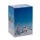 Новогоднее украшение Снеговик с фонарём и ёлкой 23 см (свет)