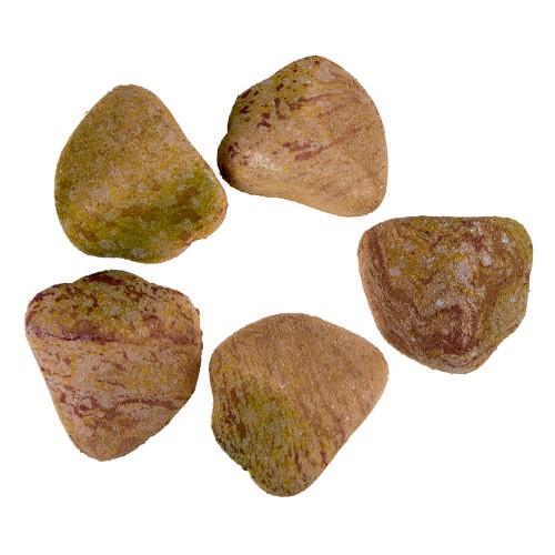 Камни с искуственным мхом 5 шт желтые