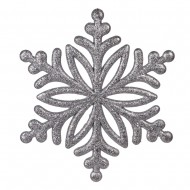 Новогоднее украшение Снежинка  серебряная 28 см