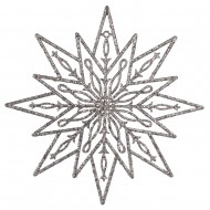 Новогоднее украшение Звезда серебряная 25 см