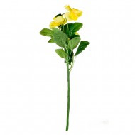 Цветок искусственный  Анютины глазки  желтый 44 см