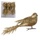 Новогоднее украшение Птички золотые 3 шт 20 см